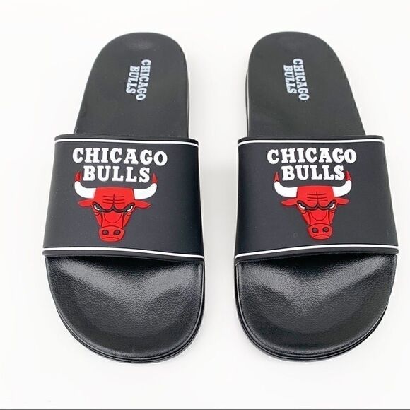 Chicago Bulls NBA Rubber Mens Slide Sandals - Picture 9 of 11